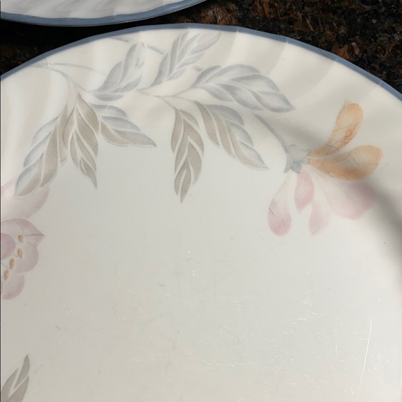 4 Corelle Pink Trio 10 1/4” Dinner Plates - Picture 3 of 8